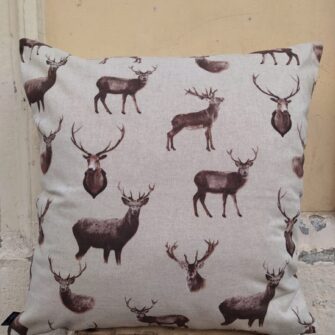 Federa Copricuscino Cervi Brown