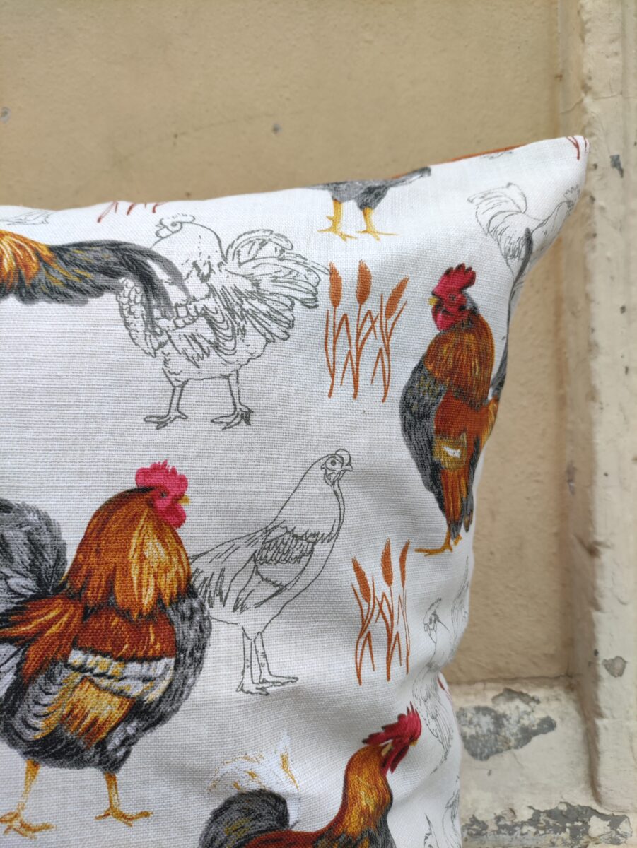 Hengjiang Federa Per Cuscino In Cotone E Lino Con Stampa Uccelli, 45x45 Cm, Con Cerniera Nascosta, Lato Posteriore Beige, Per Divano E Letto