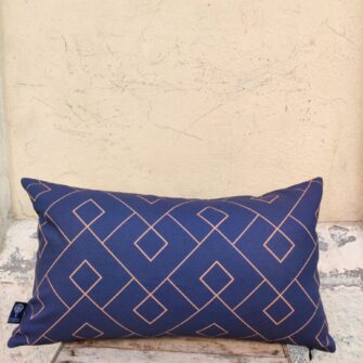 Federa Copricuscino Geometrico Blu