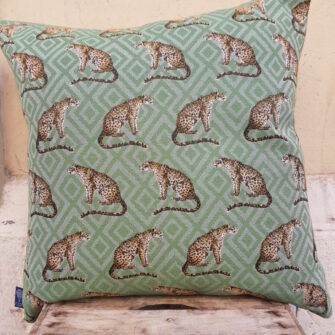 Federa Copricuscino Giaguari Verde