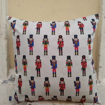 Federa Copricuscino Soldatini Schiaccianoci