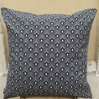 Federa Copricuscino Ventagli Nero e Oro