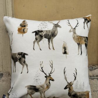 Federa Copricuscino Cervi Acquerello