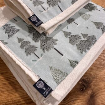 Coppia asciugamani Alberi Azzurri