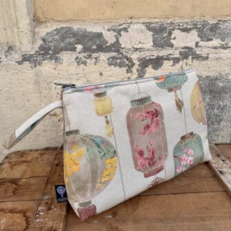 Beauty case in tessuto Lanterne in cotone stampato