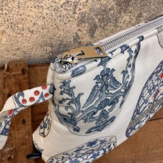 Beauty case Uova Imperiali con cerniera decorativa e taschina interna