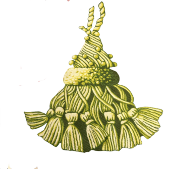 particolare del disegno stampato sul tessuto Nappe Versailles