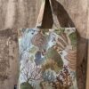 Tote bag in tessuto Acquamarina in cotone stampato