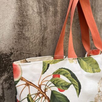 Borsa in tessuto impermeabile Fiori e Frutta made in Italy