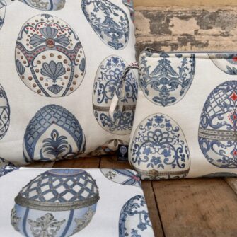 Set Tote Bag Pochette Beauty Case – Collezione Uova Imperiali