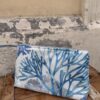 Beauty case impermeabile Corallo Azzurro in tessuto resinato antimacchia