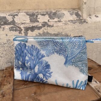 Beauty case Corallo Azzurro coordinabile con borsa e pochette