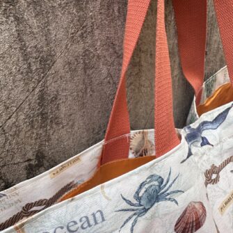 Borsa in tessuto impermeabile Mare Gabbiani made in Italy