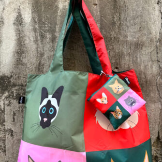 shopper pieghevole Loqi “Gatti"