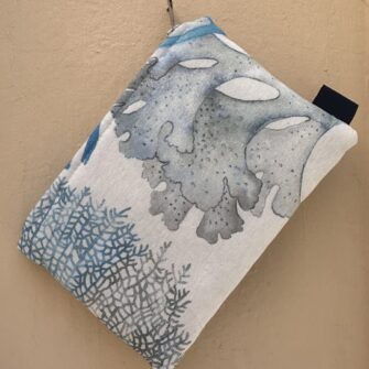 Set coordinato Pochette, Borsa e Beauty Case Corallo Azzurro Impermeabile