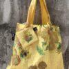 Shopper pieghevole fiori dorati di Van Gogh