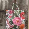 Tote bag in tessuto Giardino Fiorito in cotone stampato