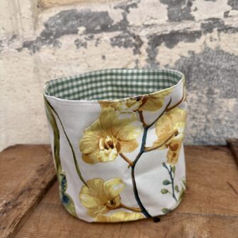 Cestino in Tessuto Fiori Orchidee