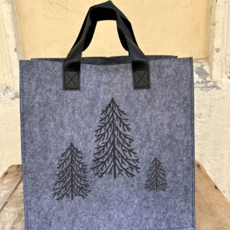 Cesto Quadrato in Feltro Antracite