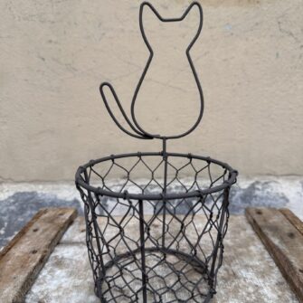 Cestino Gatto in ferro