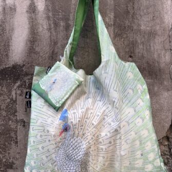 shopper pieghevole pavone