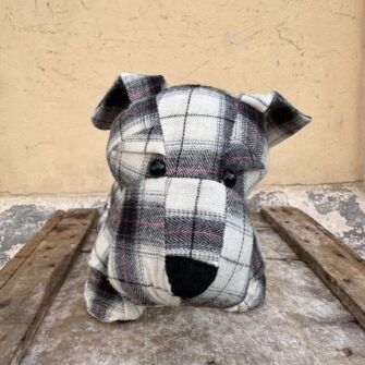 Fermaporta Cane Tiberio Bianco