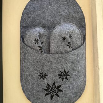 Set Pantofole in Feltro Grigio