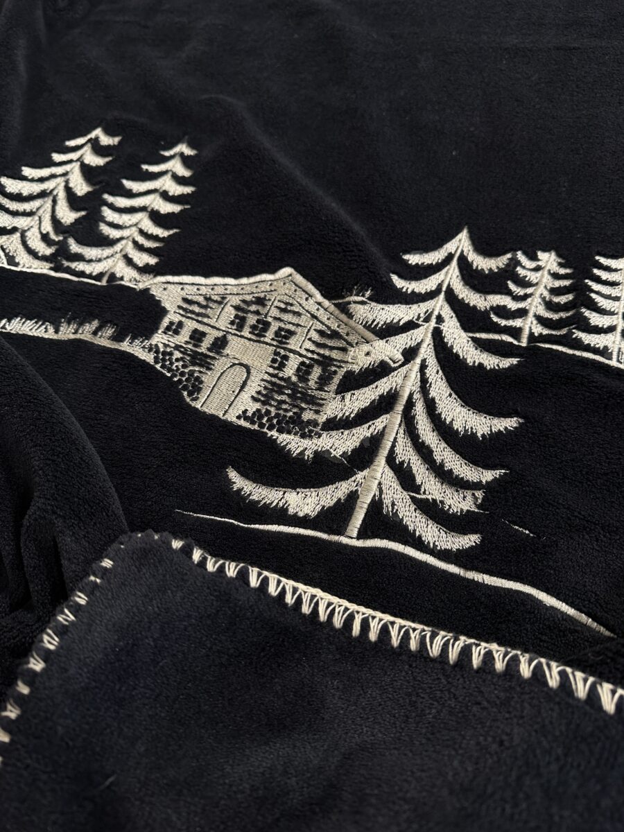 plaid Chalet in pile antracite