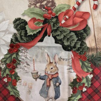 canovaccio natalizio Christmas rabbit cotone