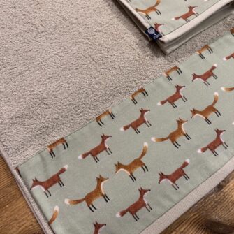 coppia asciugamani volpi