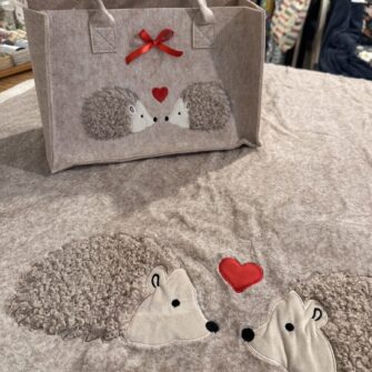 Plaid Ricci in microfibra con borsa in feltro