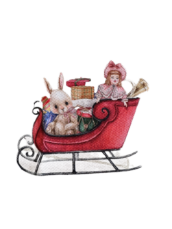 particolare del canovaccio Christmas postcard