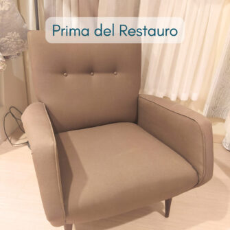 poltrona bosco verde prima del restauro