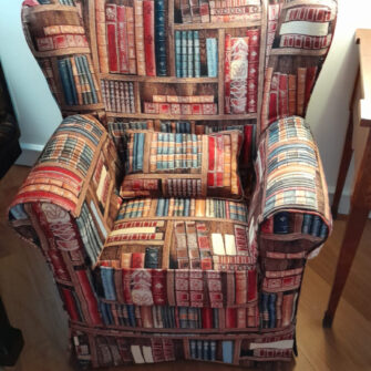 Rivestimento fisso per poltrona in tessuto Gobelin Libreria