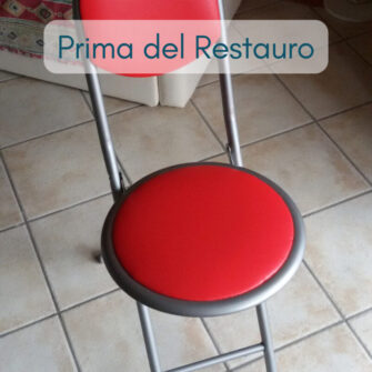 sgabello prima del restauro