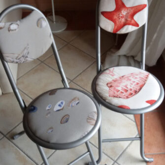 Rivestimento sgabelli pieghevoli