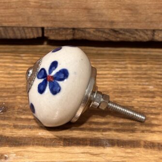 FIORE-SHABBY-BLU DECORATO A MANO