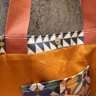 Borsa impermeabile Maioliche interno in raso di cotone