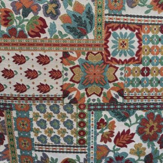 tessuto jacquard effetto ricamato suzani