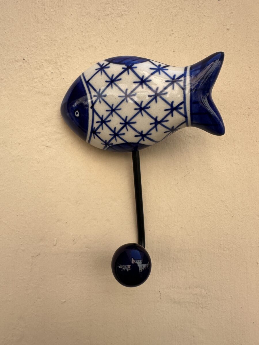 Gancio appenditutto Pesce Maiolica Blu (1) Gancio appenditutto Pesce Maiolica Blu