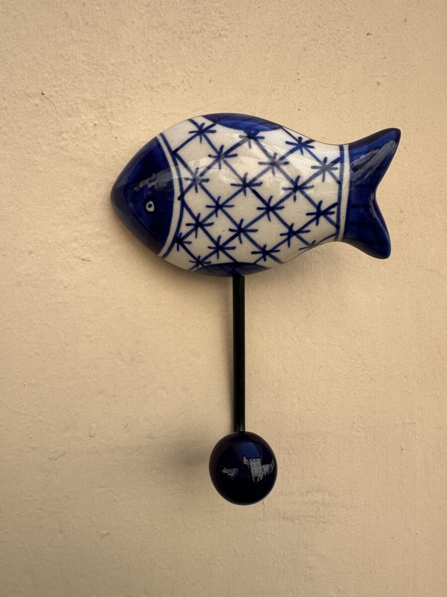Gancio appenditutto Pesce Maiolica Blu (2) Gancio appenditutto Pesce Maiolica Blu