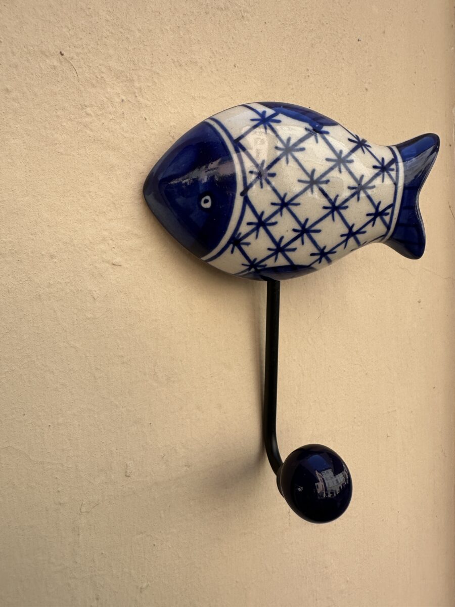 Gancio appenditutto Pesce Maiolica Blu (3)