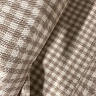 Tessuto Quadretto Damina Tortora tinto in filo