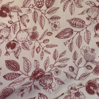 tessuto stampato melograni