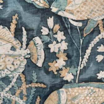 particolare del tessuto pesci batik