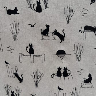 Tessuto Gatti Neri