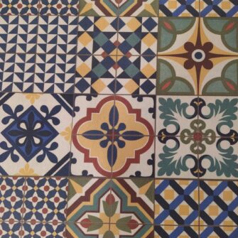 Tessuto Maioliche Antimacchia Resinato