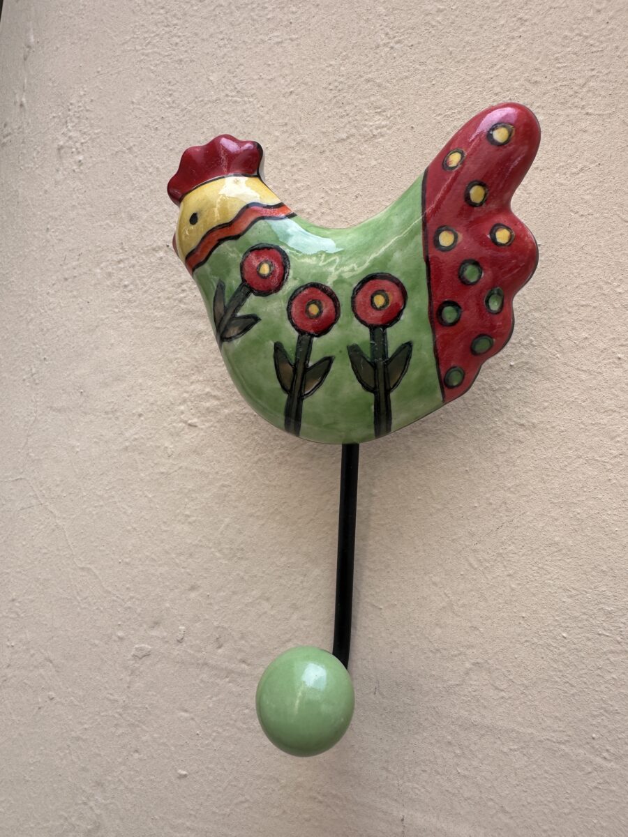 appenditutto gallina verdina (4) Gancio appenditutto in ceramica Gallina Verdina