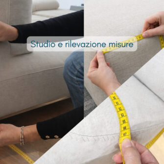 rilevazione misure per copridivano su misura a Brescia