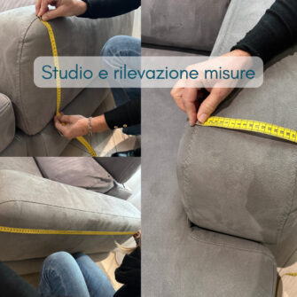 rilevazione misure per copridivano su misura a Brescia